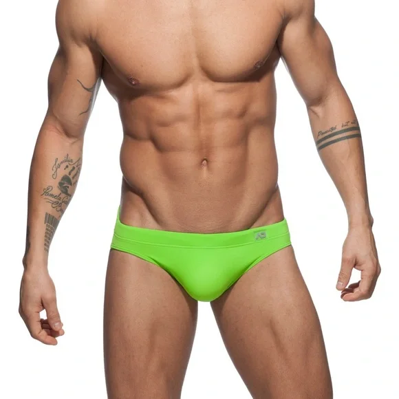 Addicted NWOT Basic Lemon Green Swim Brief Men’s L - Picture 2 of 6